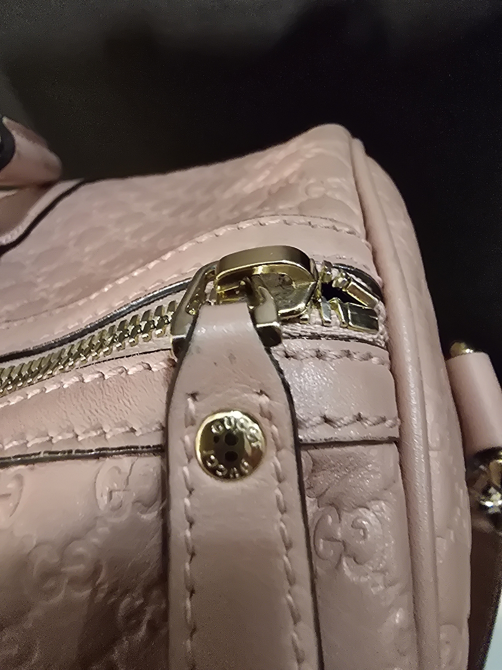 Gucci Guccissima Joy Blush Pink Embossed Leather Boston Bag - Picture 15 of 16